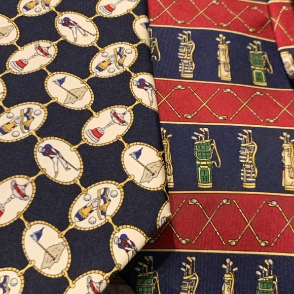 Silk Golf Theme Motif Tommy Hilfiger USA ties - Picture 3 of 15